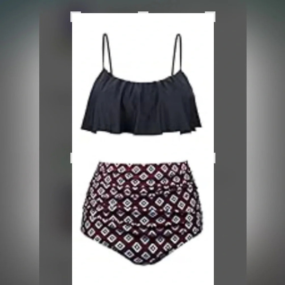 NWT 2 Piece High Waisted Bikini - Picture 1 of 12